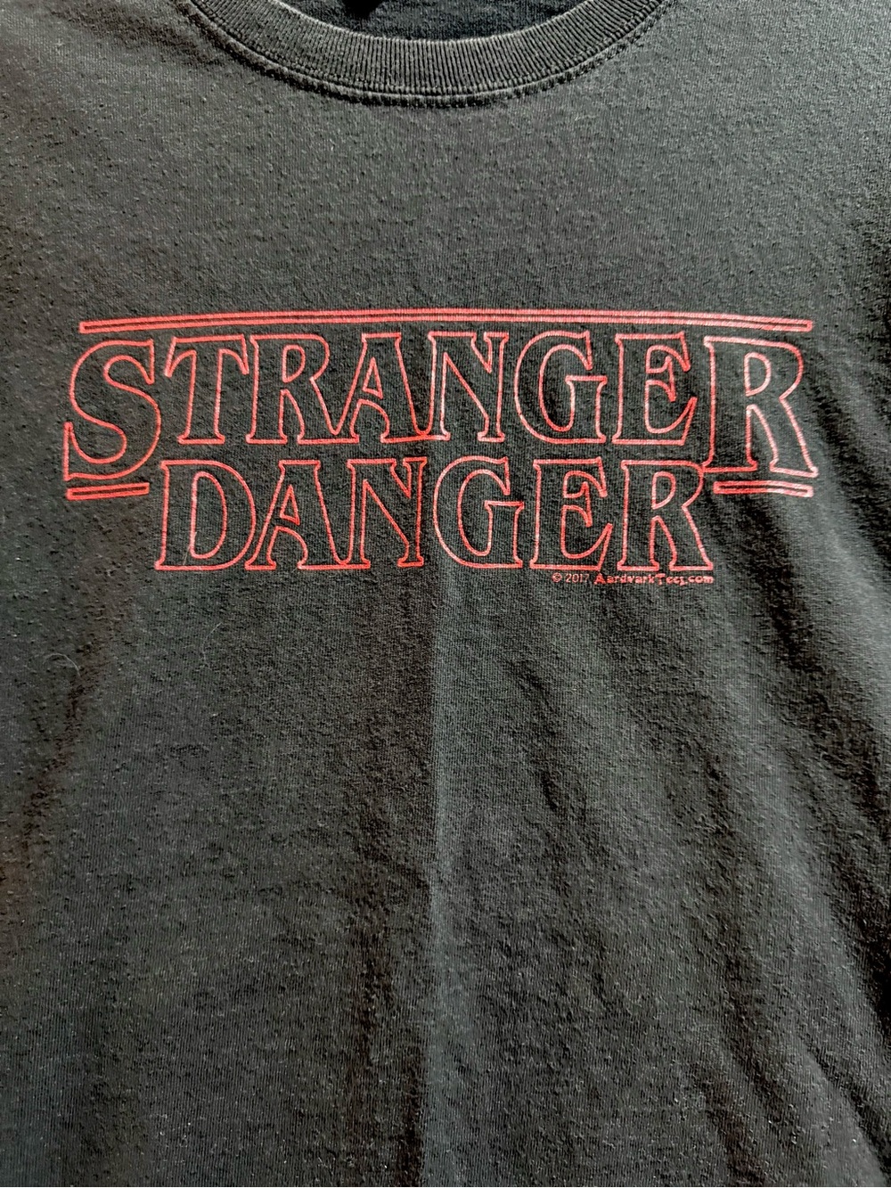 Stranger Danger Funny T-shirt Size S